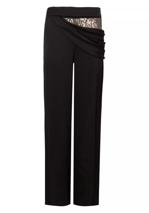 Monse sequin side drape trousers - Black