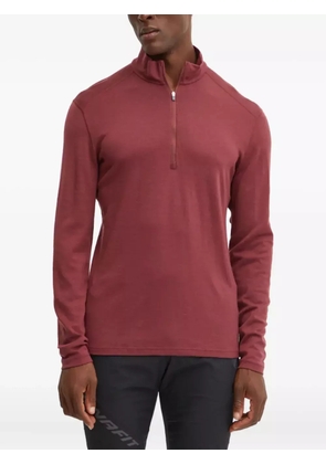 icebreaker zip-neck performance top - Red
