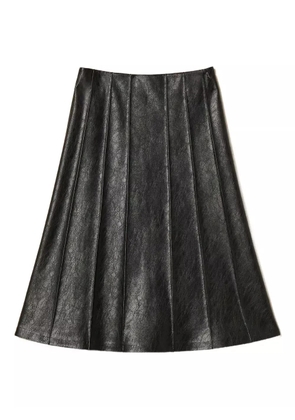 TWINSET pleated-effetc midi skirt - Black