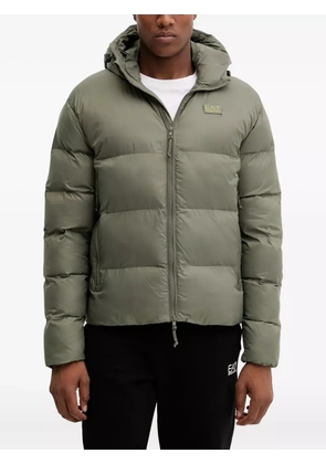 Ea7 Emporio Armani logo-patch hooded jacket - Green