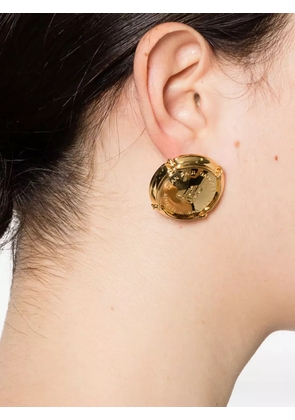 Jean Paul Gaultier logo-engraved earrings - Gold