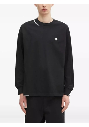 AAPE BY *A BATHING APE® long-sleeves logo T-shirt - Black