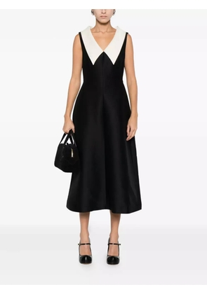 Curiel contrast-collar sleeveless dress - Black