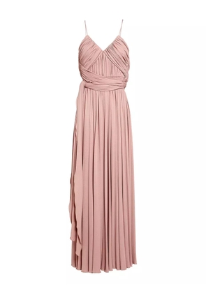 Giambattista Valli pleated Spaghetti-straps maxi dress - Pink