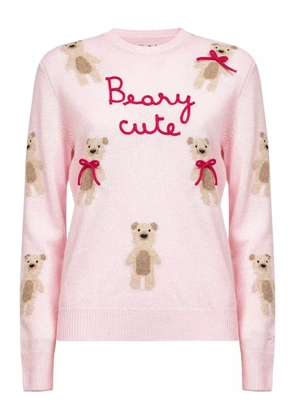 MC2 Saint Barth teddy-detail crew-neck sweater - Pink