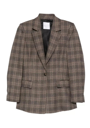 Cenere GB check-print blazer - Brown