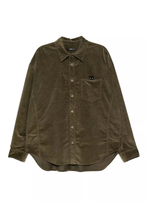 SONGZIO embroidered corduroy shirt - Green