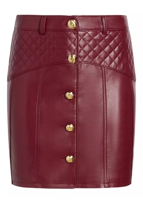 Cinq A Sept Claudia quilted button mini skirt - Red
