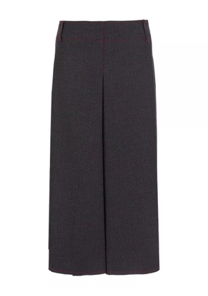 Merci contrasting stitching patch pocket midi skirt - Blue