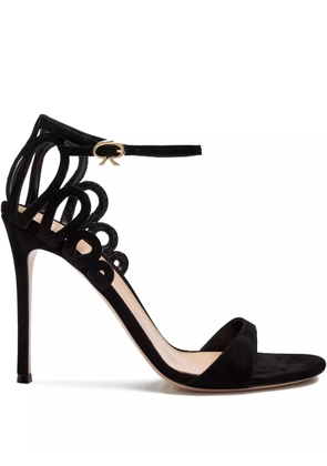 Gianvito Rossi 105mm Elisa cut-out suede sandals - Black