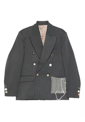 Charles Jeffrey Loverboy Edinburgh double-breasted blazer - Grey