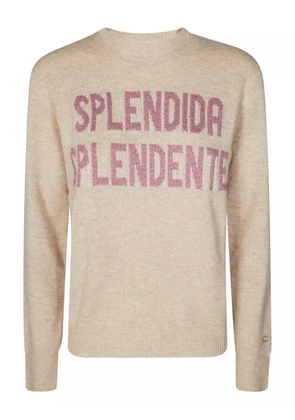 MC2 Saint Barth New Queen embroidered-splendida splendente crew-neck sweater - Neutrals