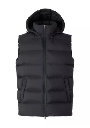 Herno hooded zip wool vest - Black