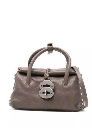 Zanellato Dotta stud-embellished tote bag - Brown