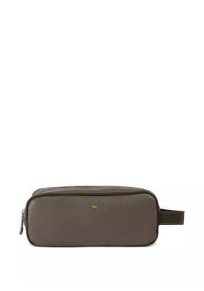 Doucal's leather toiletry bag - Grey