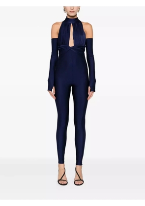 Mazzei cold-shoulder twist-detail jumpsuit - Blue