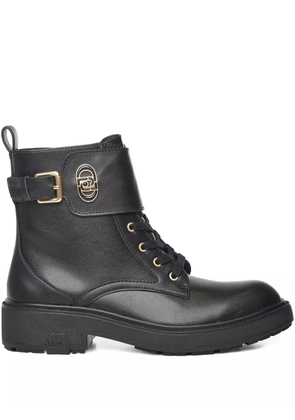 LIU JO buckle logo plaque boots - Black