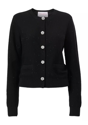 Carolina Herrera sequined pearl-button cardigan - Black