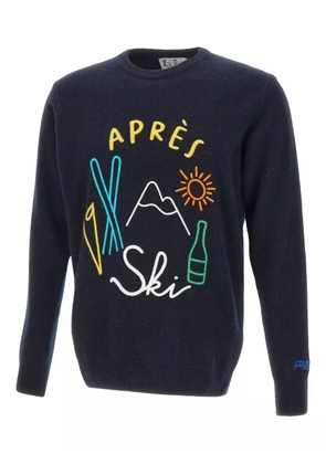 MC2 Saint Barth Heron logo-embroidery sweater - Blue