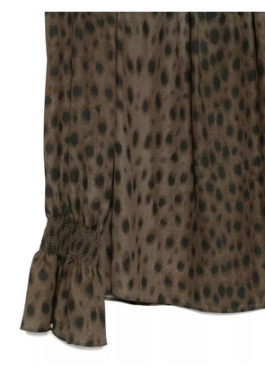 Akris Punto ruffled blouse - Brown