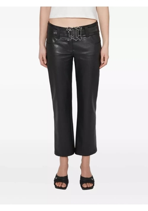 MISBHV logo-buckle trousers - Black