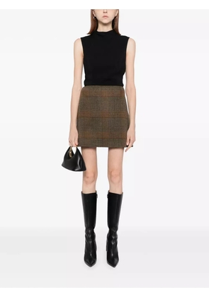 Theory plaid mini skirt - Brown