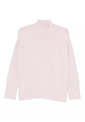 SOLOTRE ribbed high-neck sweater - Pink