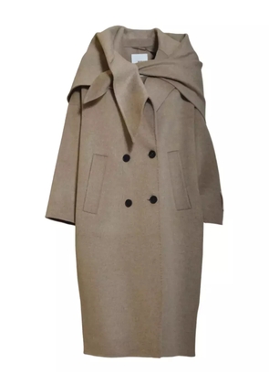 SOLOTRE double-breasted shawl-collar coat - Brown