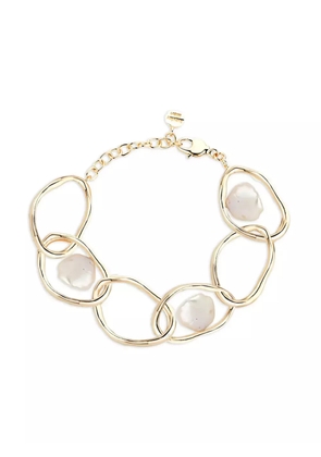 ATELIER MON Grencian Goddess coin pearls bracelet - Gold