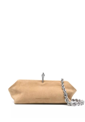 Benedetta Bruzziches leather clutch bag - Neutrals