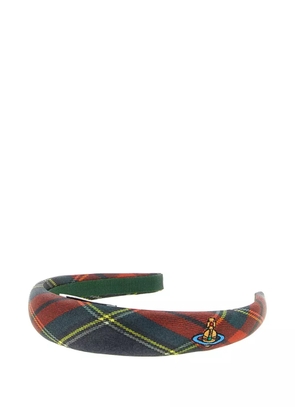 Vivienne Westwood tartan silk headband - Red