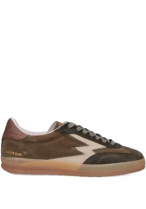 Moa Master Of Arts lightning-bolt suede sneakers - Brown