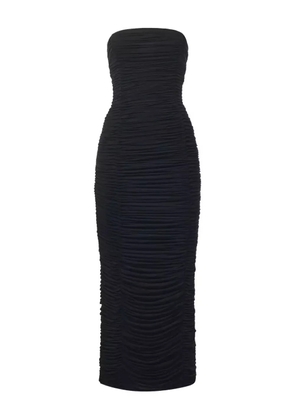 Magda Butrym ruffled strapless dress - Black