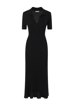 Gabriela Hearst ribbed V-neck maxi dress - Black