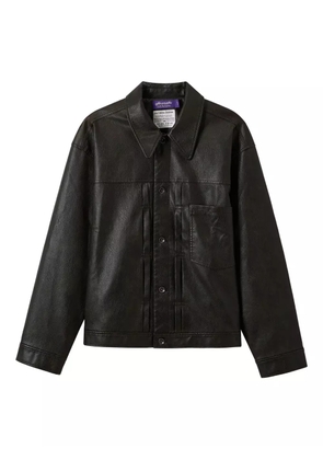 aftermaths artificial leather jacket - Brown