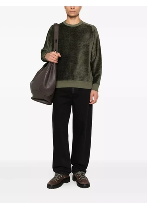 YMC corduroy crew-neck sweater - Green