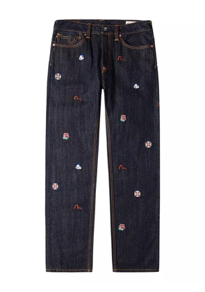 EVISU embroidered denim jeans - Blue