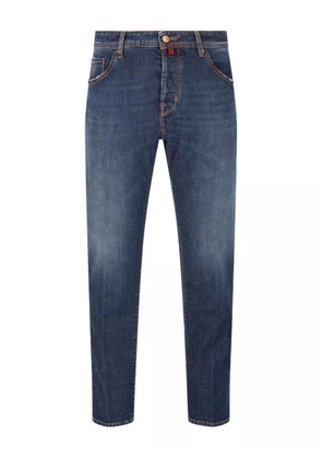 Jacob Cohën topstitched jeans - Blue