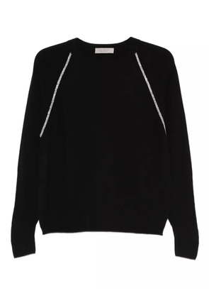 D.Exterior crystal-embellished sweater - Black