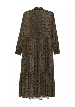 Akris Punto long-sleeve midi dress - Brown