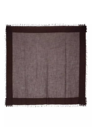 Faliero Sarti fringed scarf - Brown