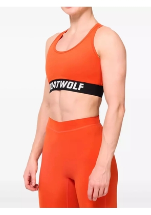 SQUATWOLF Wordmark sports bra - Orange
