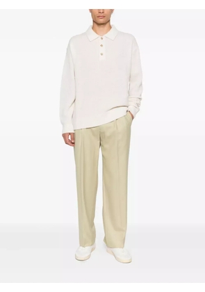 BOSS virgin-wool polo shirt - White