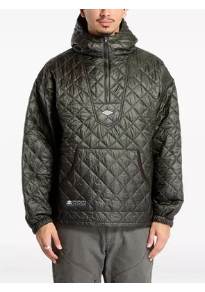 UMBRO Masked diamond-quilting hooded jacket - Green