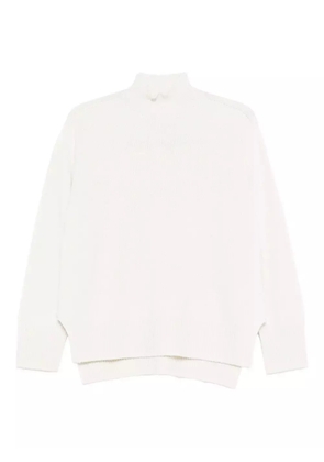 SOLOTRE high-neck sweater - White