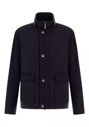 Herno high-neck buttoned jacket - Blue