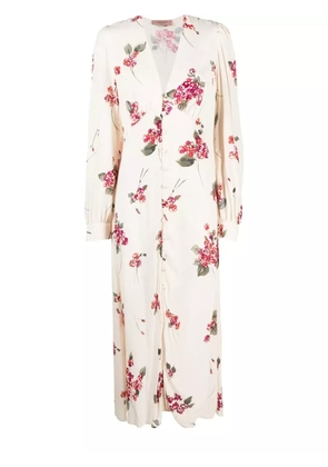 TWINSET floral-print midi dress - Neutrals