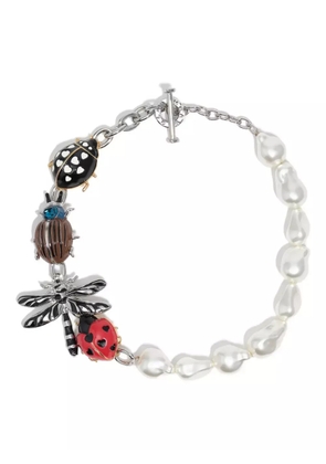 Bimba y Lola insect-embellished necklace - Silver