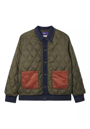 aftermaths quilted panelled jacket - Green
