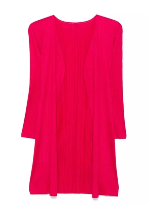 Pleats Please Issey Miyake pleated cardigan - Red